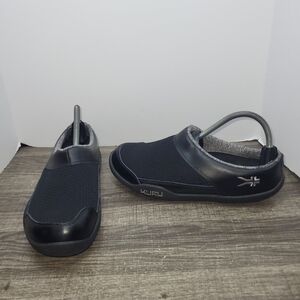 KURU DRAFT Slip On Sneaker Shoe Jet black Mens Size 8.5